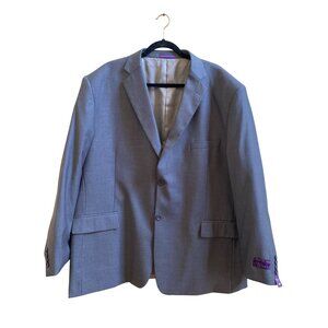 Vinci Mens Medium Gray Blazer Jacket Super 150s Zegna Style 50R/45W Polyester &